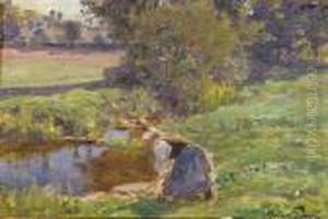 Lavandiere Au Portugal by Jose Julio de Souza-Pinto