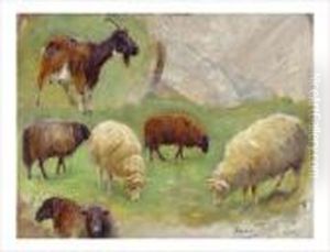 Moutons Et Chevres by Jose Julio de Souza-Pinto