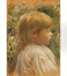 Le Fils De L'artiste De Profil by Jose Julio de Souza-Pinto