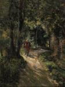 Figura Nel Bosco 1901 by Vincenzo De Stefani