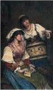 Due Giovane (two Young Women) by Publio Tommasi