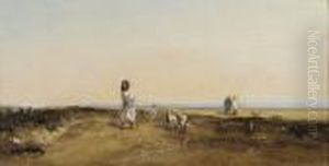 Watching The Flock by Charles Emile Vacher De Tournemine