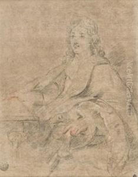 Personnage Assis Devant Une Table - view 1