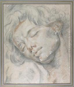 Head Of One Of Michaelangelo's Slaves by Francois de Troy