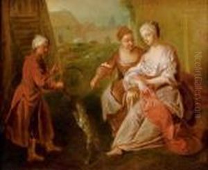 Jeux Dans Une Cour De Ferme, Vers 1720 by Francois de Troy