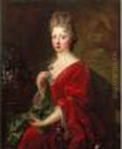 Portrait De Jeune Femme Tenant Une Jacinthe Sauvage