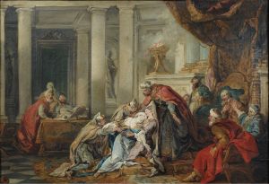 L'evanouissement D'esther by Jean Francois de Troy