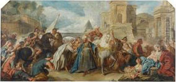 The Triumph Of Mordecai by Jean Francois de Troy