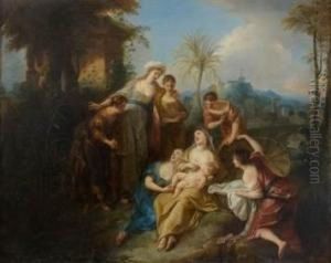 Moise Sauve Des Eaux Par La Fille De Pharaon by Jean Francois de Troy