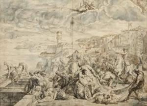 Le Chevalier Roze A La Tourette 
Pendant L'epidemie De Peste De 1720 Dit La Peste De Marseille. by Jean Francois de Troy