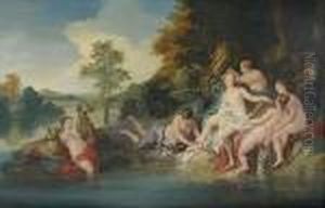 Le Bain De Diane by Jean Francois de Troy