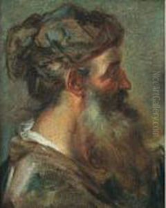 Attribue A Jean-francois De Troy - - Portrait D'homme Au Turban by Jean Francois de Troy