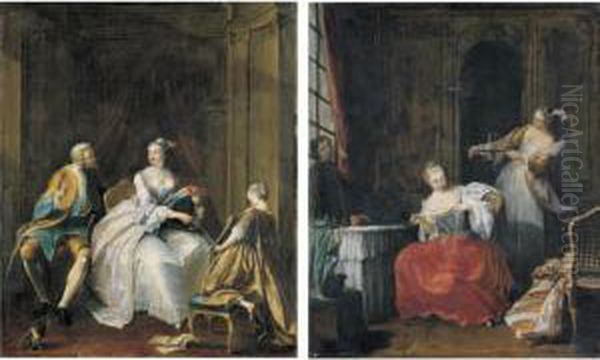 Salon Interiors With Figures - view 1