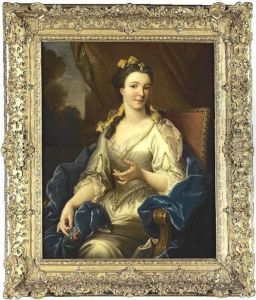 Portrait Of A Lady, Said To Be Antoinette Du Ligier De La Garde Deshoulieres by Jean Francois de Troy