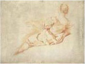 Jeune Femme Allongee, Vue De Dos by Jean Francois de Troy