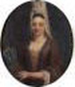Portrait De Jeune Femme Tenant Un Eventail by Jean Francois de Troy