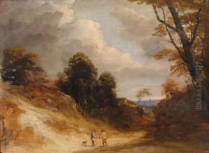 Lodewijk De Vadder Flamische
Landschaft Mit Einem Sonnenbeleuchteten Sandhang Undfigurlicher Staffage by Lodewijk De Vadder