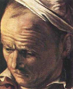 Supper at Emmaus (detail 1) 1606 by Caravaggio