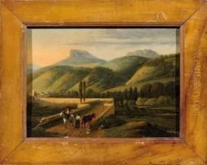 Paysage D'italie Anime Pres De L'etna.