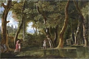 Paysage Arcadien Avec Un Jeune Couple