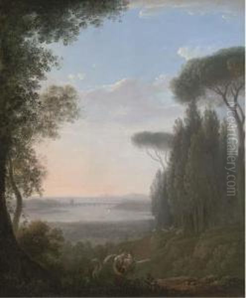 A Wooded Hilltop Landscape - view 1
