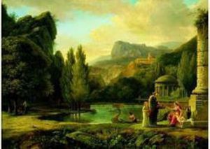 Ruines Antiques Dans Un Paysage Classique