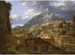 Mountainous Italianate Landscape by Pierre-Henri de Valenciennes