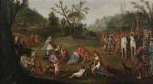 The Family Of Darius Encounter Alexander The Great. by Esaias Van De Velde