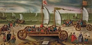 Course De Chars A Voile En Presence Du Prince Maurice by Esaias Van De Velde