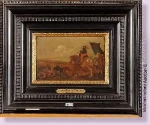 Scene De Bataille by Esaias Van De Velde