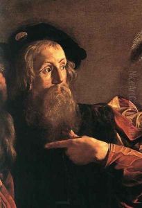 The Calling of Saint Matthew (detail 4) 1599-1600 by Caravaggio