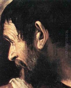 Supper at Emmaus (detail 2) 1606 by Caravaggio