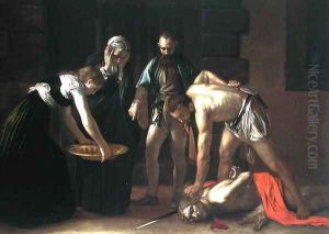 The Decapitation of St. John the Baptist, 1608 (detail)
