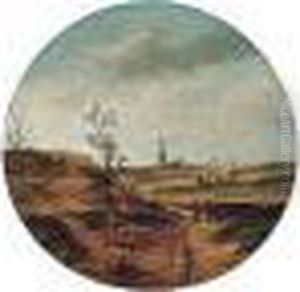 Landscape With A Horseman by Esaias Van De Velde