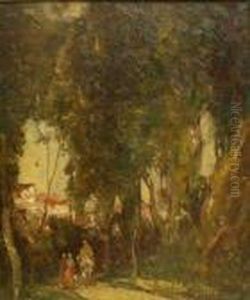 Study For Village Gossip by Joseph Vickers De Ville