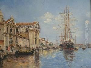 Clipper Ships On The Grand Canal, Venice