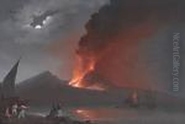 Vesuvius Erupting, 19th December 1820 - view 1