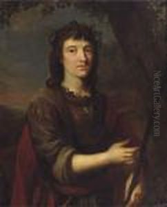 Portrait Of A Young Man, Half-length, In A Wooded Landscape