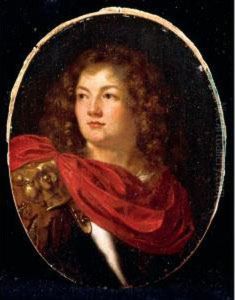 Portrait Of A Gentleman, Head And Shoulders, Wearing Classical Armour