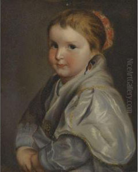 Portrait Of A Young Girl, Said To Be Adelaide De Thouin - view 1