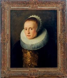 Portrait Of A Woman, Wearing A Molenkraag by Cornelis De Vos