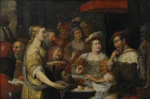 Herodes Maltid by Cornelis De Vos