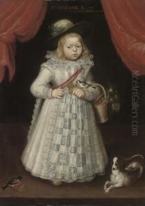 Portrait Of A Young Girl, Full-length by Cornelis De Vos