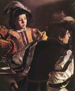 The Calling of Saint Matthew (detail 2) 1599-1600 by Caravaggio