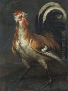 A Rooster In A Landscape by Paul de Vos