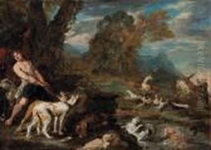 Paesaggio Con Caccia Al Cervo by Paul de Vos