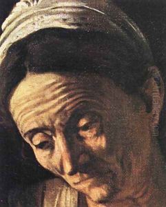Supper at Emmaus (detail 3) 1606 by Caravaggio