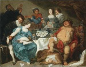 An Allegory Of The Five Senses by Simon de Vos