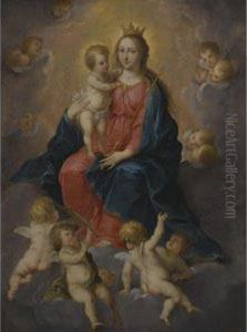 Virgin And Child Surrounded By Putti