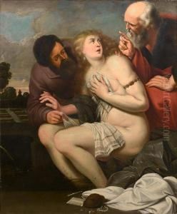 Susannah And The Elders by Simon de Vos